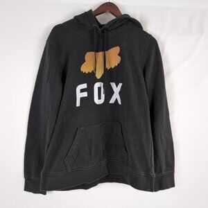 Fox Racing Women's Black Pullover Hoodie Whiite/Orange Graphic, XL
